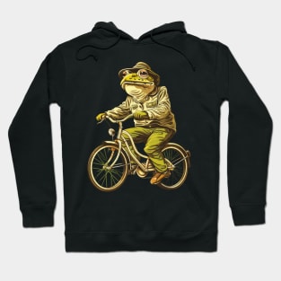 Funny Frog On A Bike Hoodie